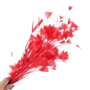 Renkli soyulmuş üçgen şekilli türkiye tüyler ev partisi dekorasyon için saç aksesuarları tüy çiçekler