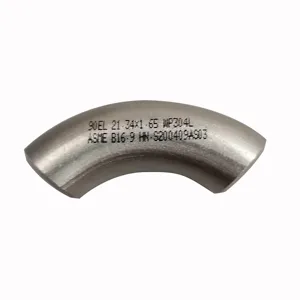 وصلة أنابيب ASME B16.9 الفولاذ الصلب S32205 90 درجة 1/2 "SCH10S LR الكوع