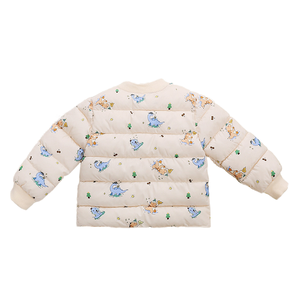 Veste d'hiver à capuche pour bébé, doublure en coton chaud, pour garçons et filles, simple boutonnage, imprimé décontracté - Product Image 1