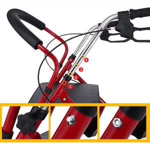 <span class=keywords><strong>Andador</strong></span> plegable, carrito de compras deportivo, <span class=keywords><strong>andador</strong></span> vertical ligero de aluminio con 4 <span class=keywords><strong>ruedas</strong></span> y Bolsa, <span class=keywords><strong>andador</strong></span> para <span class=keywords><strong>ancianos</strong></span> - Product Image 5