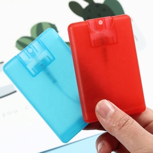 <b>Pocket</b> 20ml PP Credit Card Hand Sanitizer Spray Bottle Empty Credit Card Perfume Bottle With Spray Cap - Product Image 1
