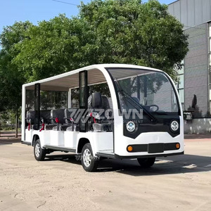 รถบัสไฟฟ้าแบบเปิดขนาดใหญ่พร้อมราวจับเพื่อความปลอดภัยสำหรับสถานีขนส่งในสวนสนุก - Product Image 2