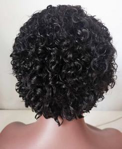 Antimi Hair Wholesale 13X4 HD Lace Front Free Part Pixie Cut Peluca <span class=keywords><strong>de</strong></span> cabello humano Corto rizado Bob Pelucas para mujeres negras Cabello brasileño - Product Image 4
