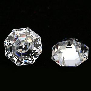 เพชรสังเคราะห์ Ds พลอยแปดเหลี่ยมหลวม1กะรัตหินโมอิสซาไนต์สีขาวสำหรับเครื่องประดับแบบทำมือ - Product Image 3