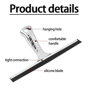 Çok amaçlı silikon duş silecek 10 inç pencere sileceği cam kapi araç ön camı ağır Scrubber içerir vakumlu kanca - Product Image 2