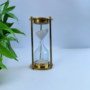 Metal <b>Hourglass</b> <b>Timer</b> Modern Office Decor Apartment Desk Table Sleek Sand Display Accent Design Art Style Look - Product Image 1