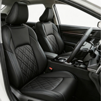 Housses de siège auto robustes en cuir pleine fleur avec revêtement imperméable 3 couches, durables