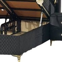 Cama con Almacenamiento Elevable de Alta Calidad Muebles Modernos Tapizados Tamaños Doble, King, Queen e Individual