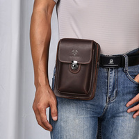 Humerpaul Gekke Paardenleren Heren Casual Heuptas Kleine Hoge Kwaliteit Schouder Messenger Multifunctionele Telefoontas Reizen