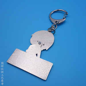 Anime <b>Doll</b> Keychain Metal 55x25mm Painted Epoxy Resin <b>Custom</b> Business Gift Promotional Item - Product Image 3