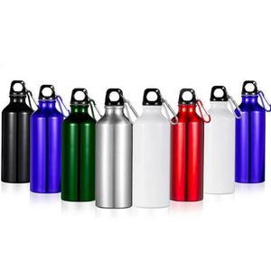 Botella de Agua Deportiva Ligera de Aluminio de 500 ml/16 oz con Logotipo Personalizado, Aislamiento Térmico, para Beber Directamente, con Mosquetón para Fitness - Product Image 1