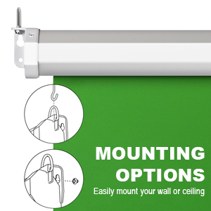 Có thể thu vào 3m * 2m Hướng dẫn sử dụng kéo xuống <span class=keywords><strong>Chroma</strong></span> <span class=keywords><strong>Key</strong></span> màu xanh lá cây Backdrop màn hình ráp Tường-mounted Studio - Product Image 3