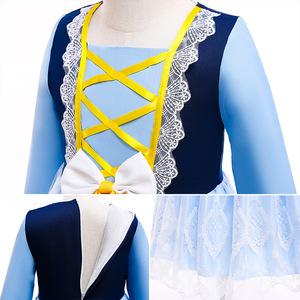 Robe de princesse héroïne à manches longues classique conte de fées fantaisie Costume d'Halloween blanc neige pour enfants - Product Image 2