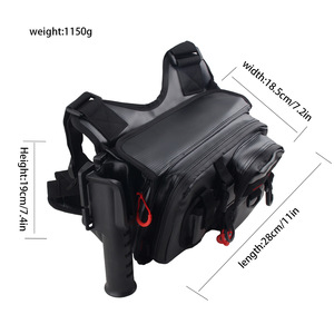 Sac à dos tactique en PVC noir 30L sac de pêche en plein air polyvalent avec bretelles étanches en polyester expédié au Vietnam - Product Image 1