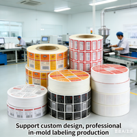 Film IML opaque en BOPP recyclable Daron, couleur orange peel, pour injection et soufflage, emballage plastique durable, étiquette