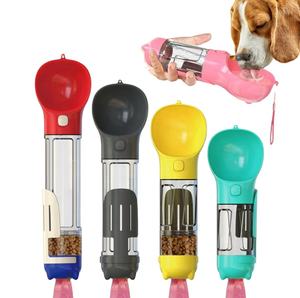 Cina fabbrica all'ingrosso facile da pulire Multi capacità di colore cane viaggio all'aperto 4 In 1 portatile cane Pet bottiglia d'acqua con cibo per cani - Product Image 4