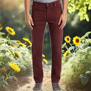 Nuevos Jeans de Mezclilla Estilo Americano, Corte Recto, Cintura Media, Transpirables, Ligeros, Personalizados, con Diseño de Ondas Apiladas para Hombre - Product Image 2