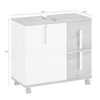 Factory Direct Meuble de toilette sur pied Moverble Rangement sous l'évier Meuble de salle de bain avec roulettes