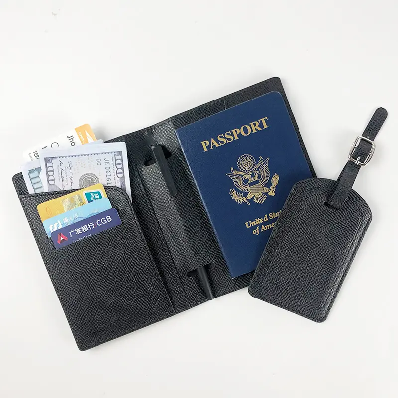 סיטונאי נסיעות אביזרי נסיעות מותאמים אישית pu עור נסיעות דרכון כיסוי דרכון