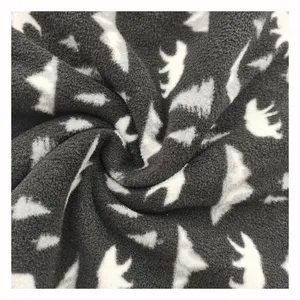 Custom 100% Polyester Anti-Pilling Fdy Geborsteld Bedrukt Polar Fleece Stof Bedrukt Voor Thuis Textiel