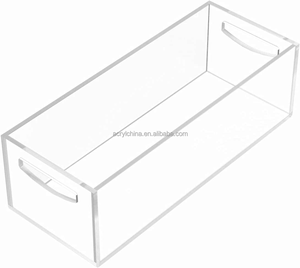 Usine en gros personnalisé clair acrylique <span class=keywords><strong>CD</strong></span> organisateur support environ 50 LP stockage adapté pour 7 ou 12 pouces disque vinyle - Product Image 2