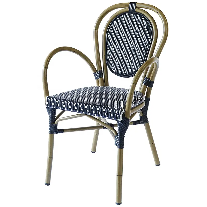 Cadeira para área externa, cadeiras de bambu olhar rattan café, braços, parsiana, hotel, luxo, bar, lugares, multi cores, bistro, cadeira