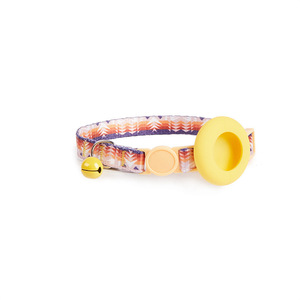 Collier pour animaux de compagnie en polyester et silicone de style INS avec support AirTag et clochette, 26 couleurs disponibles, logo, taille et emballage personnalisables - Product Image 5