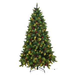 Decoraciones artificiales <span class=keywords><strong>de</strong></span> Navidad, árbol <span class=keywords><strong>de</strong></span> Navidad con bisagras <span class=keywords><strong>de</strong></span> <span class=keywords><strong>abeto</strong></span> completo con maletero marrón - Product Image 3