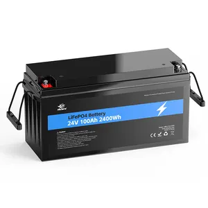 מחזור עמוק 25.6v 24v 100ah Lifepo4 ליתיום סוללה סולארית ליתיום יון מארז סוללות עם Bms