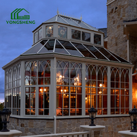 Yong sheng Custom Modern Luxus Glas Wintergarten Wintergarten begehbare Wärme isolierung Wasserdichtes gehärtetes Glas Hot-Dip Home