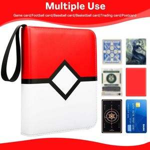 Classeur de cartes pour cartes TCG, 4 pouces, rouge, avec 4 poches, étui de rangement portable pour jeux de cartes à collectionner - Product Image 2