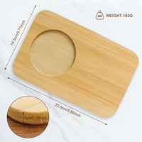Plateau en bambou biodégradable et écologique personnalisé avec logo pour le petit-déjeuner, base antidérapante, minimaliste, pour café et thé, fait main, vente en gros
