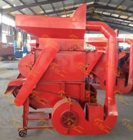 Machine industrielle de décorticage d'arachides, équipement de traitement des coques d'arachides à moteur diesel
