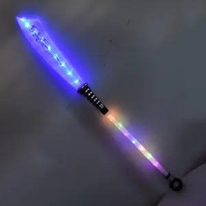 Новый дизайн, светодиодная пластиковая игрушка для косплея для мальчиков, электрический нож, цветной светящийся длинный меч