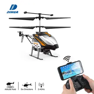 2.4G 4 Canais Zangão Voando Aeronaves Helicóptero do Metal RC Helicóptero de Brinquedo de Controle Remoto com Câmera WI-FI para Adultos e Crianças