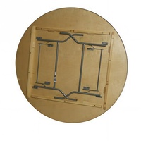 Table de banquet pliante moderne en bois de bouleau robuste - Table ronde de 72 pouces pour restaurant de luxe et fêtes à domicile
