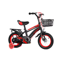 Vélo pour enfants 12 pouces-18 pouces avec roues d'entraînement clignotantes pour 2-3-5-6-7 ans garçons filles fourche en acier ordinaire