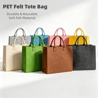 Sac fourre-tout en feutre PET avec logo personnalisé, sac de shopping réutilisable, sac cadeau, sac promotionnel de Noël pour l'emballage de vente au détail