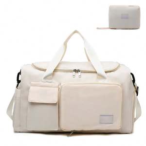 Sac de voyage pliable grande capacité, sac de sport de week-end avec compartiment à chaussures, logo personnalisé - Product Image 2