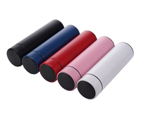 Bouteille d'eau intelligente avec affichage de la température LED, 500 ml, en acier inoxydable isolé sous vide, avec logo personnalisé, mug d'entreprise, cadeau