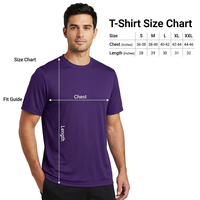 T-shirt pour homme à manches courtes, violet, col rond, coupe classique, jersey tricoté décontracté, design uni, séchage rapide, t-shirt pour homme, marque privée
