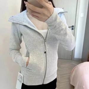 <span class=keywords><strong>Felpa</strong></span> da <span class=keywords><strong>Donna</strong></span> Luludarling <span class=keywords><strong>con</strong></span> <span class=keywords><strong>Cappuccio</strong></span> e Zip Intera, in Spandex/Cotone Felpato, Tinta Unita, Vestibilità Slim <span class=keywords><strong>con</strong></span> Cintura in Vita, Ideale per l'Autunno - Product Image 4