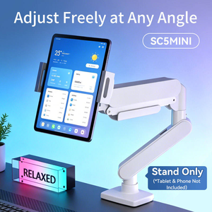 Nuovo Supporto per Tablet con Braccio a Molla a Gas Regolabile, Supporto da Tavolo per Telefono con Braccio Lungo in Lega di Alluminio, Montaggio VESA per iPad, Capacità 6kg - Product Image 2