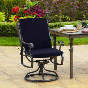 Coussin de chaise <span class=keywords><strong>à</strong></span> <span class=keywords><strong>bascule</strong></span> résistant <span class=keywords><strong>à</strong></span> l'eau pour intérieur et extérieur, dossier haut avec rembourrage en mousse intégré pour l'assise et le dossier - Product Image 3