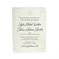 Carte de vœux de luxe personnalisée avec impression sérigraphique et gaufrage, papier d'art et papier couché, logo personnalisé pour la promotion de l'entreprise