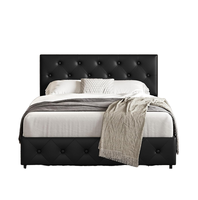 Modernes Gepolstertes Kunstleder-Doppelbett mit Stauraum King/Queen Size Schlafzimmermöbel 3 Jahre Garantie