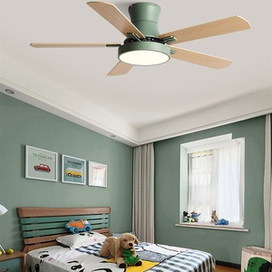 Candelabro de hierro de diseño moderno, lámpara de ventilador LED de viento alto, Control remoto, de 6 velocidades dormitorio/estudio, sala de estar, iluminación interior - Product Image 5