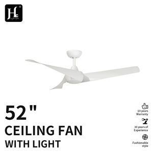 Ventilador de techo LED moderno minimalista de 52 pulgadas con 3 aspas de ABS, luz y control remoto para decoración del hogar - Product Image 2