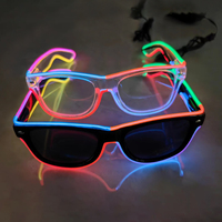 Nouvel Arrivage Lunettes LED Colorées à Fil Lumineux – Fabricant Direct – Lunettes de Soleil Lumineuses Fantaisie pour Remise de Diplôme, Pâques, Noël