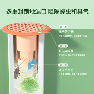 Drain Filter Core 3.5 In Compression Easy Installation For Bathroom Floor Drain Anti Odor Anti Bug - Product Image 2